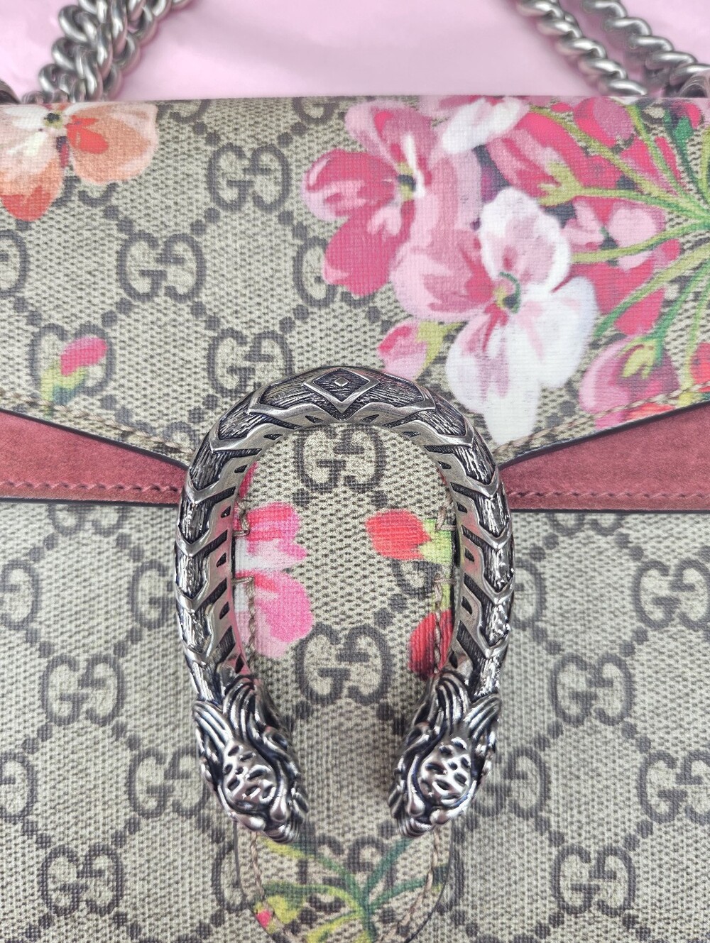 Gucci Dionysus Blooms GG Supreme Mini Chain Shoulder Bag – Authenticated